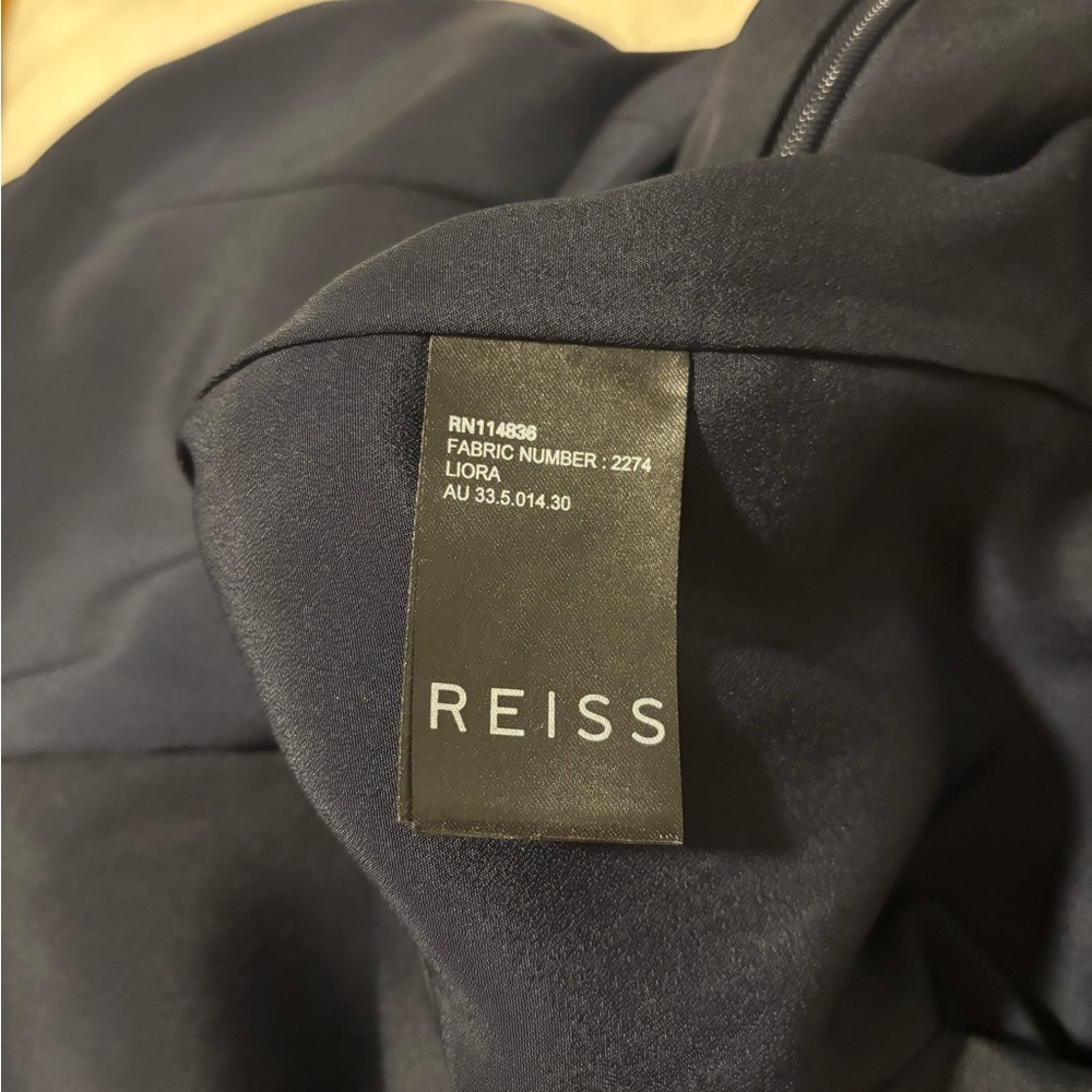 Reiss Navy Polka Dot Sleeveless Jumpsuit - Picture 11 of 12